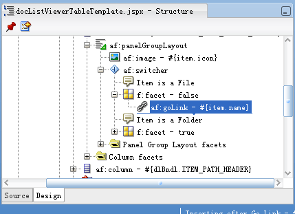 Example of property window