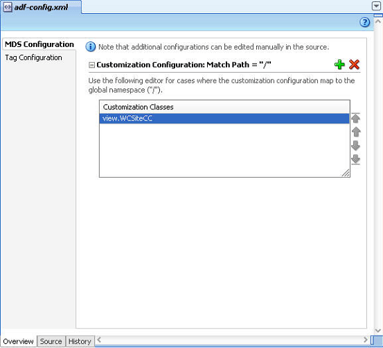 Example of setting MDS custom configuration